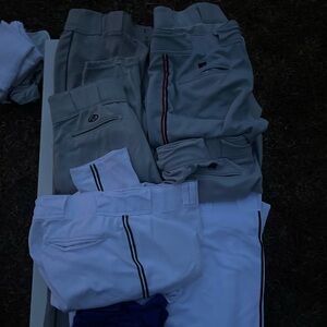 Rawlings Men's baseball pants in Gray and White 8 pair